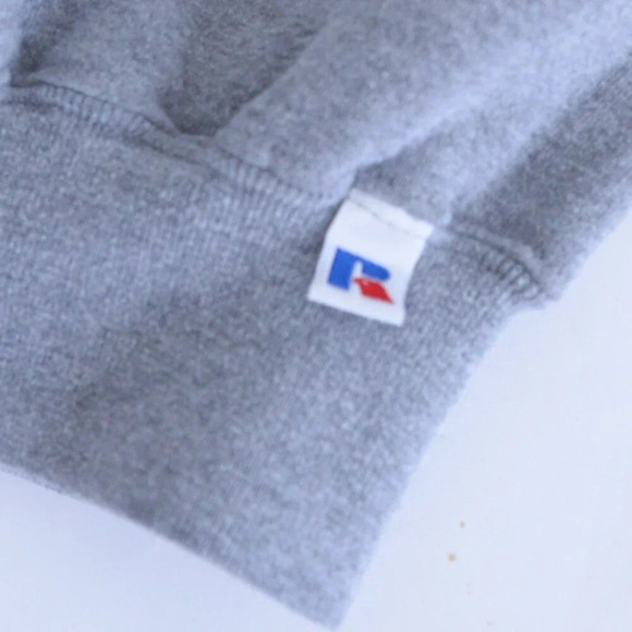 VTG Russell Athletic York Football 1001 Embroidered Gray Crew Neck Sweater XXL - Picture 6 of 9